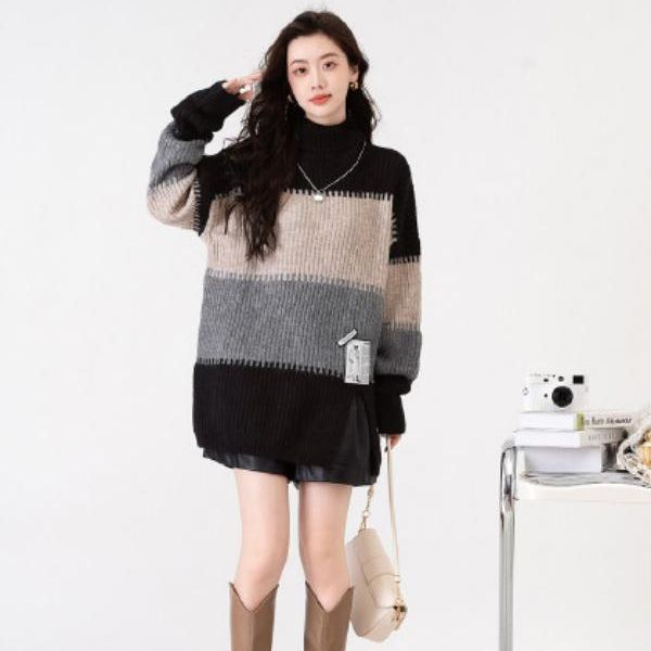 A275 女士翻领毛衣