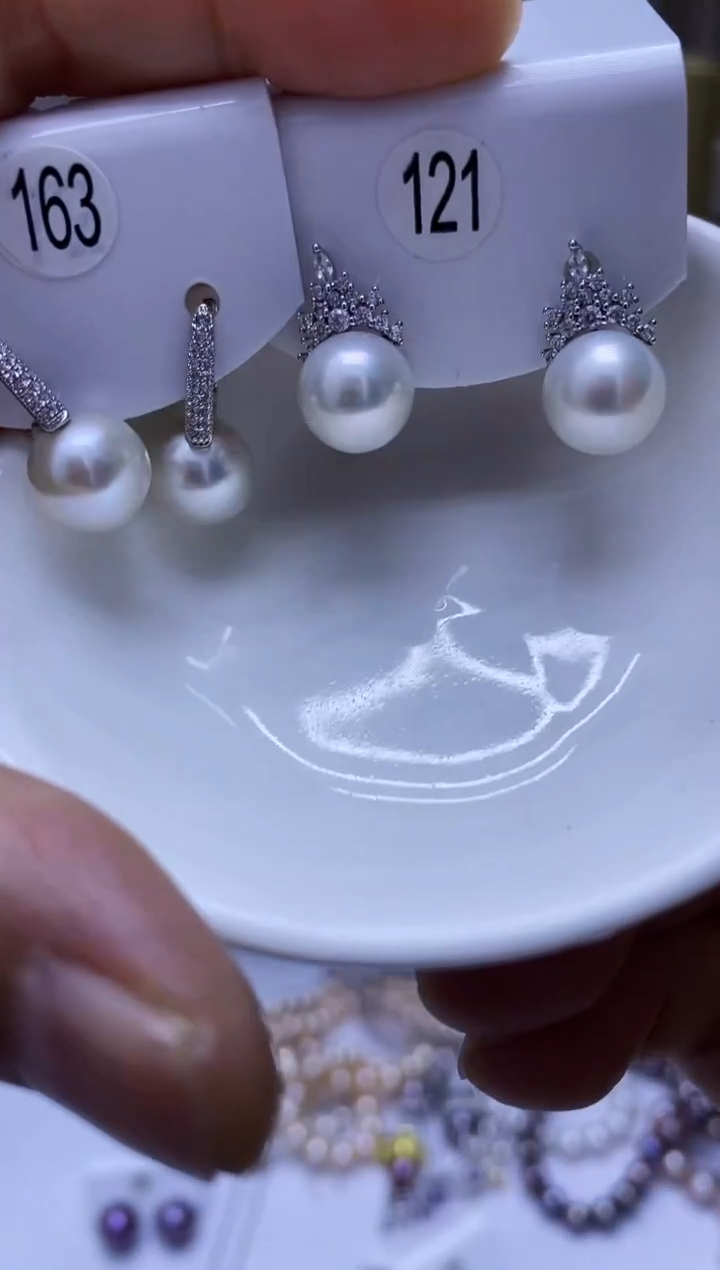 未镶嵌耳饰淡水珍珠163+121