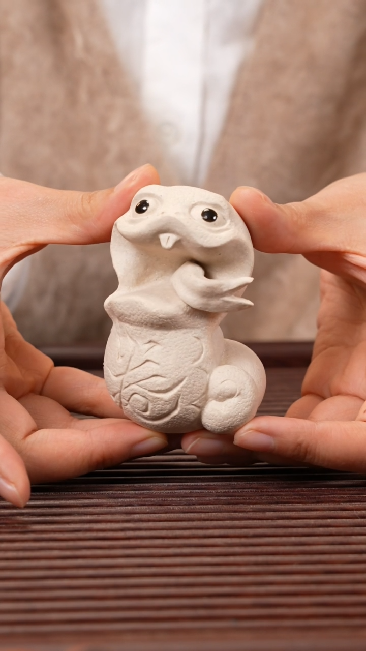 【闪购商品】紫砂茶宠小卷蛇，