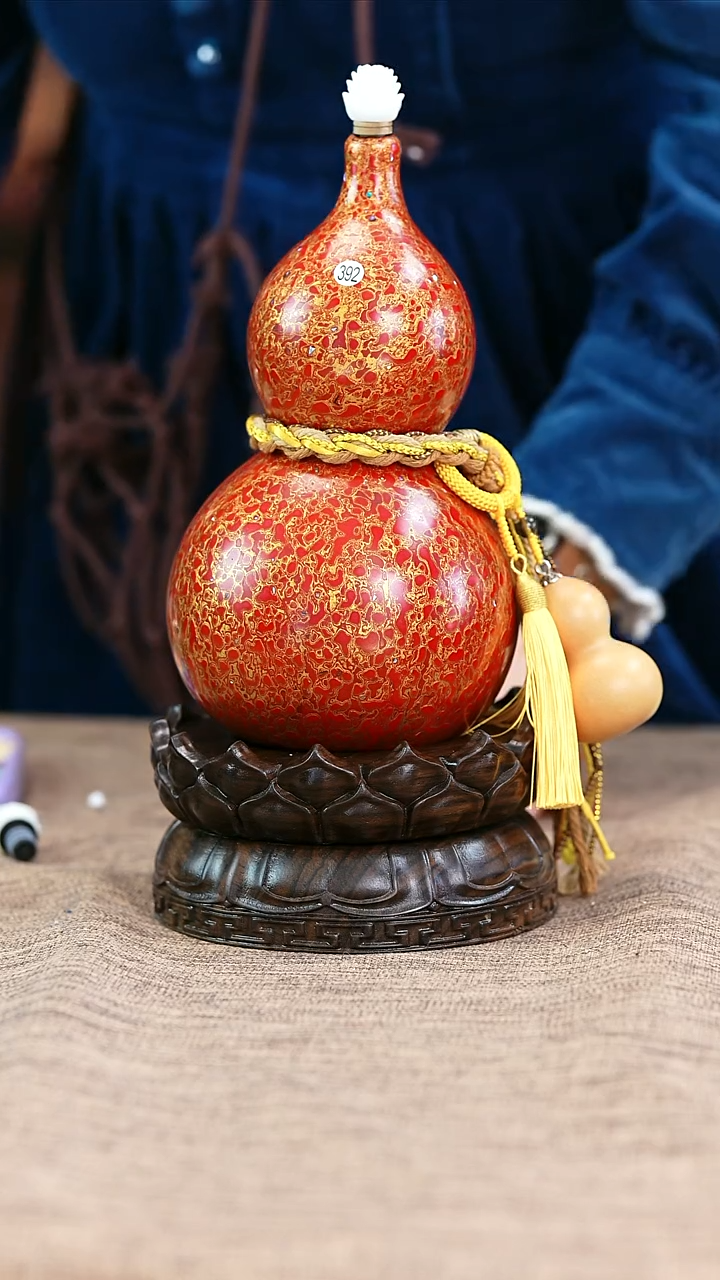 【闪购商品】392—光岳葫天然大漆酒葫芦不含莲花底座