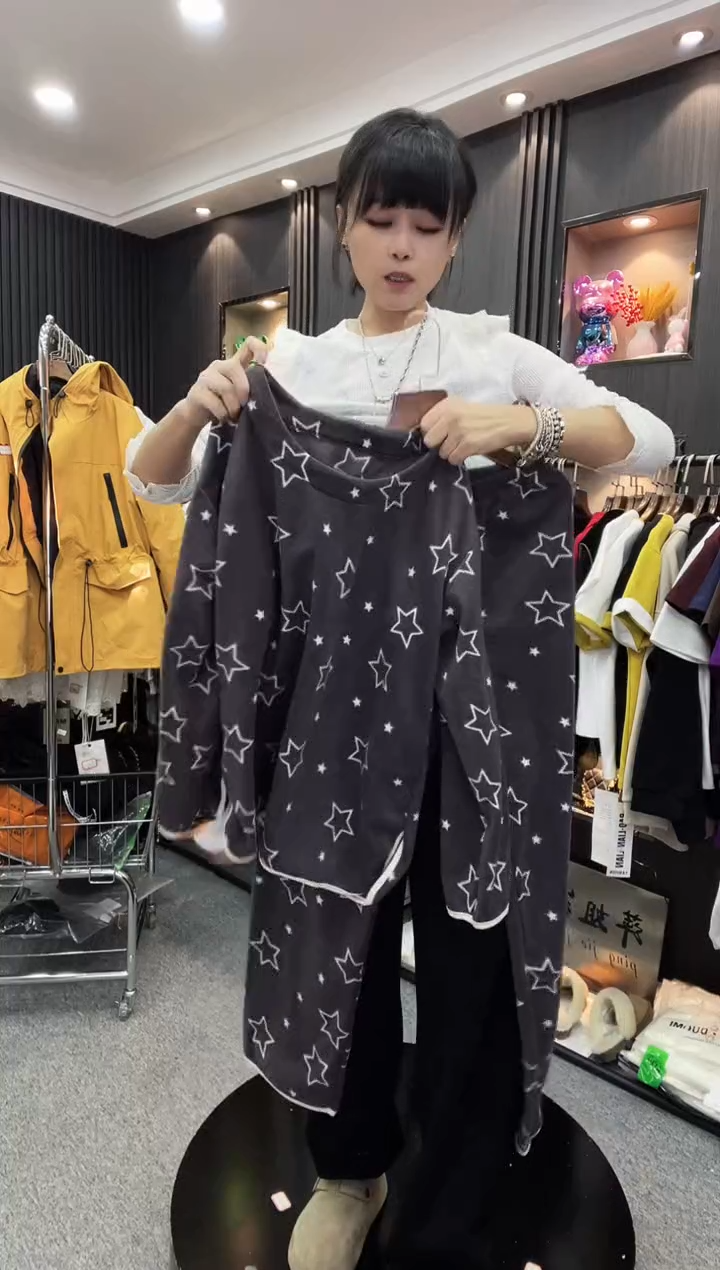萍姐套装灰色星星---