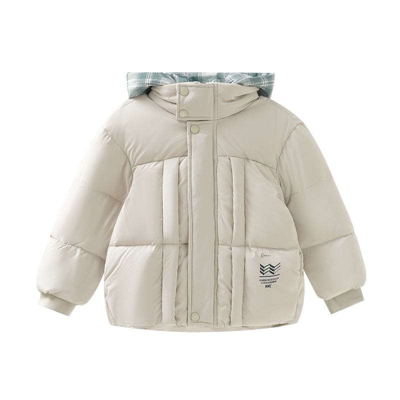 MOMOCO/玛米玛卡2025冬季新款男童保暖加厚连帽羽绒服77430102009