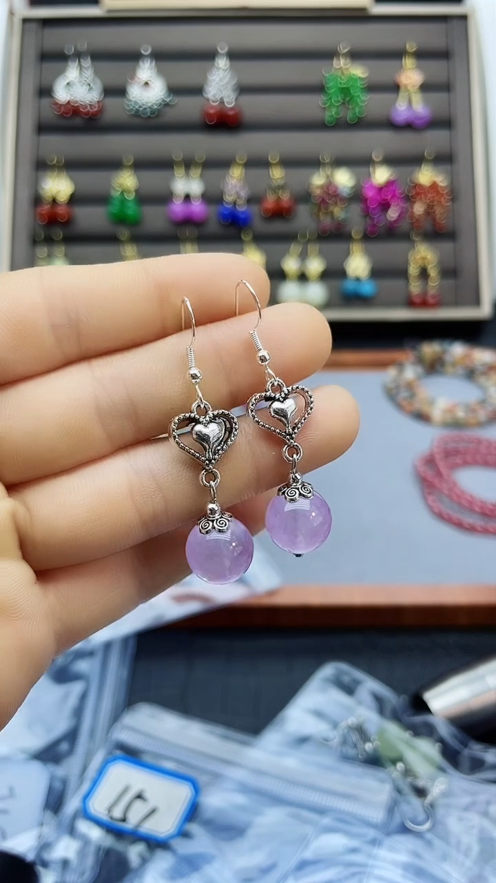 【闪购商品】水晶耳饰银S925镶嵌311000