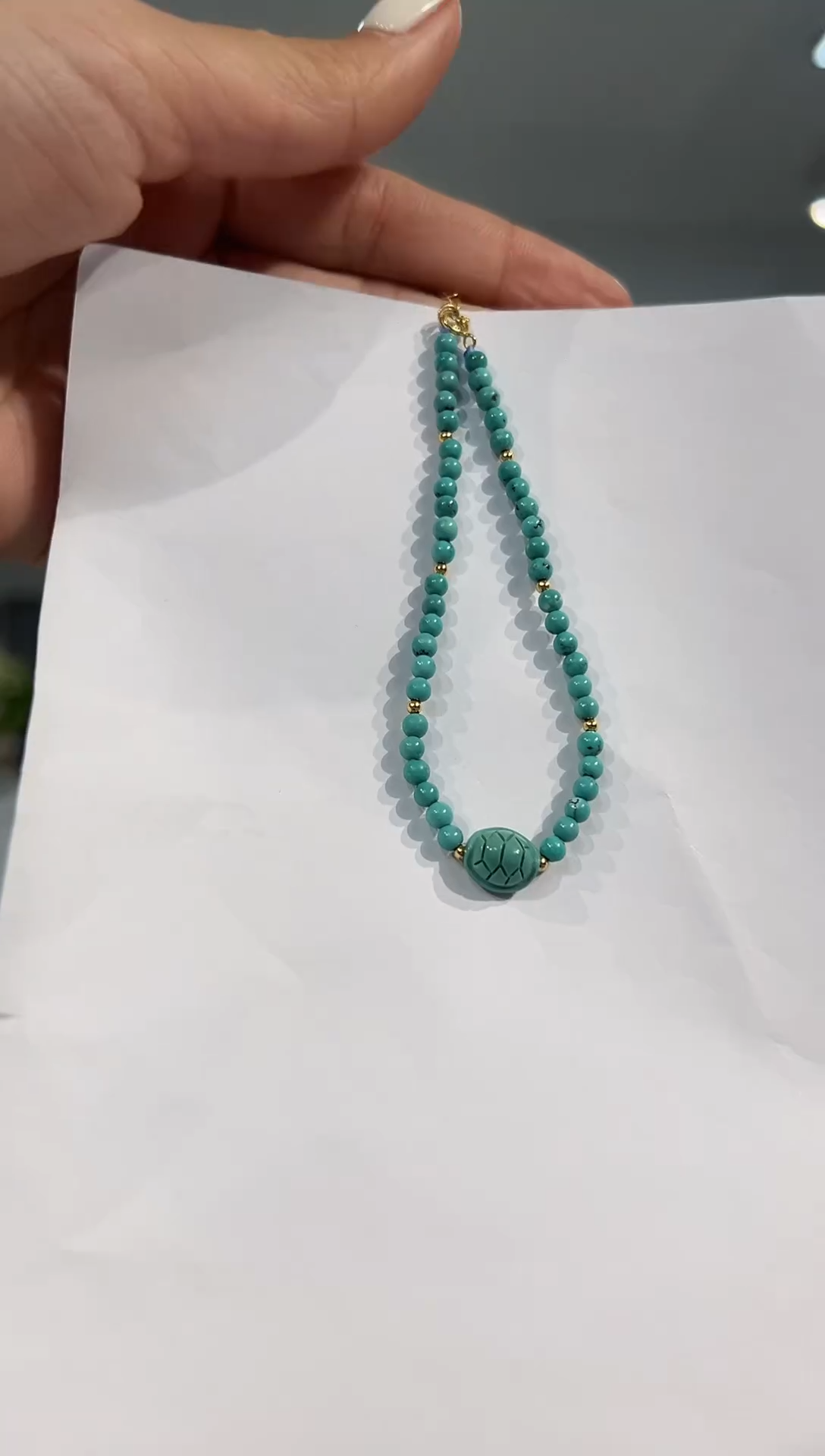 【闪购商品】绿松石手串18K金镶嵌发货一件