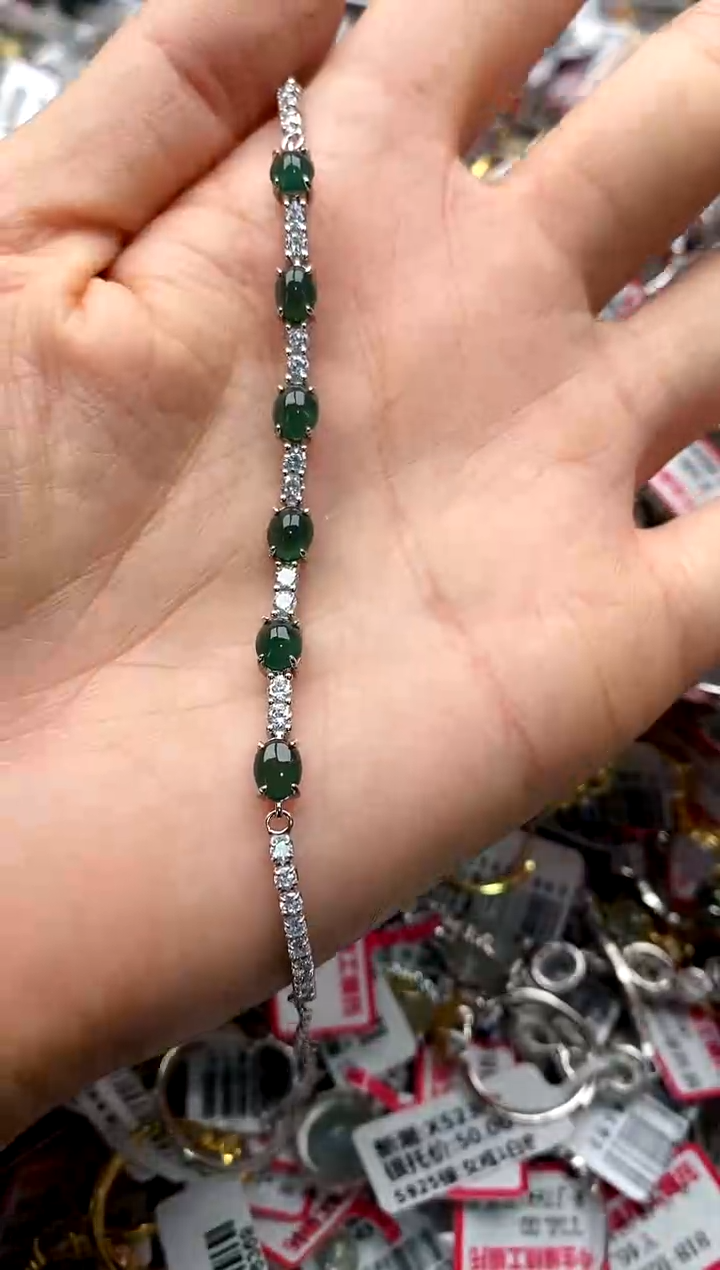 【闪购商品】翡翠戒指银S925镶嵌333333333    0