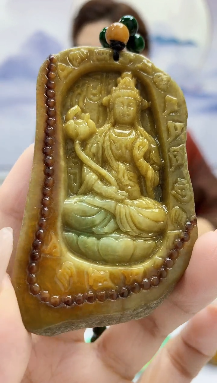 定制翡翠未镶嵌4829xx-毛货挂件154赠珠链