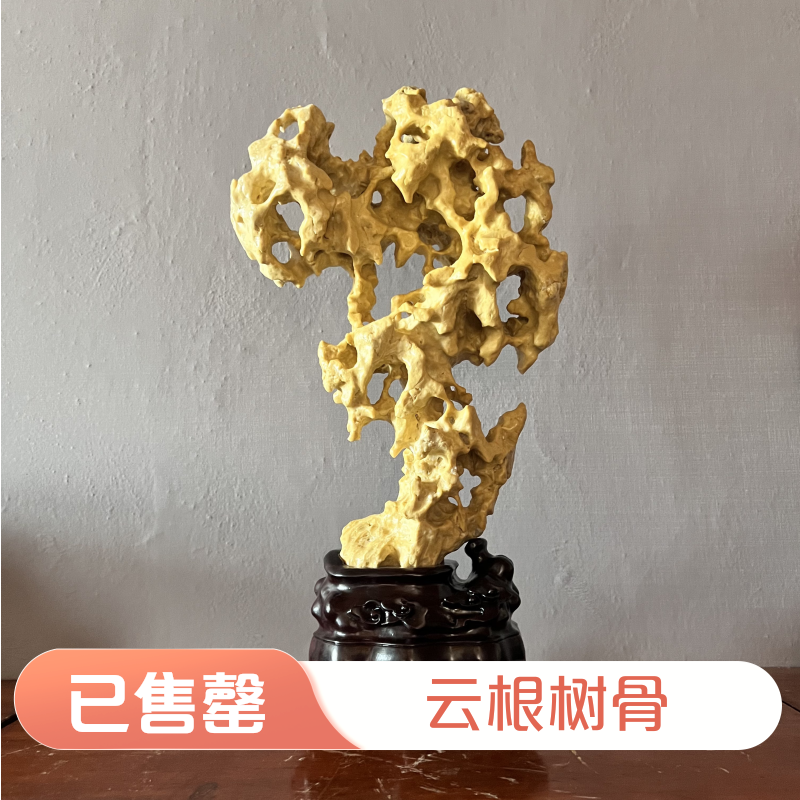 《 云根树骨》黄太湖富贵太湖石、高82×宽48