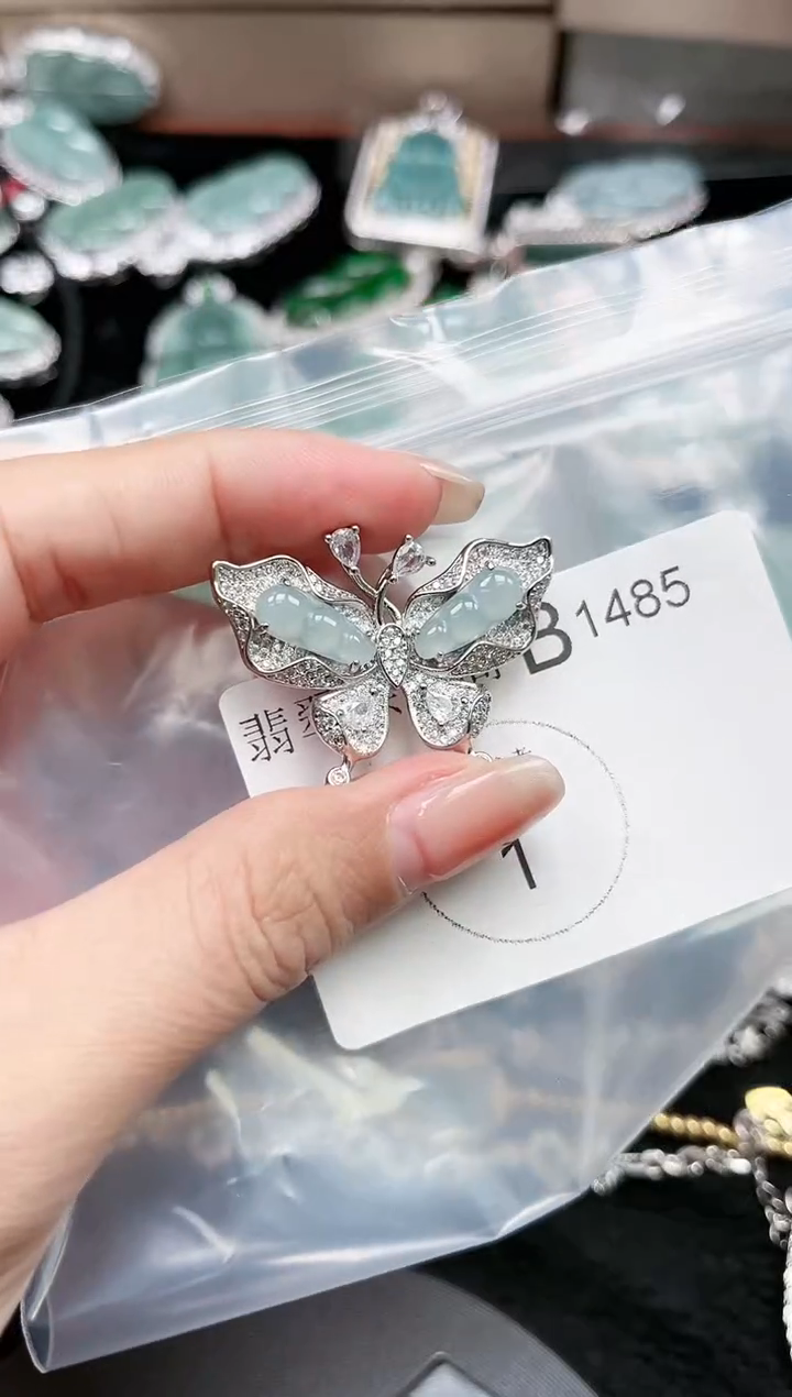 【闪购商品】翡翠颈饰未镶嵌1485赠皮绳