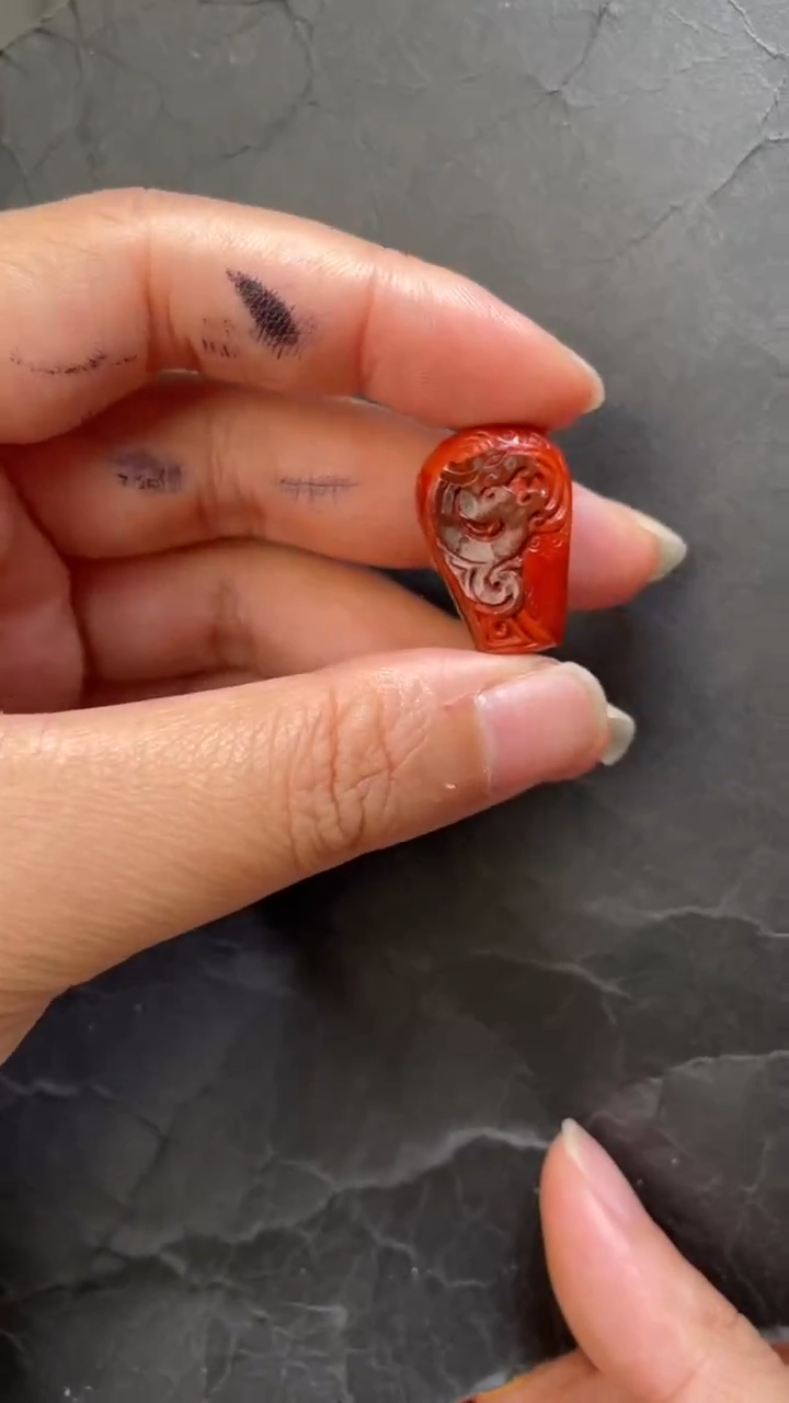 未镶嵌56南红玛瑙三通