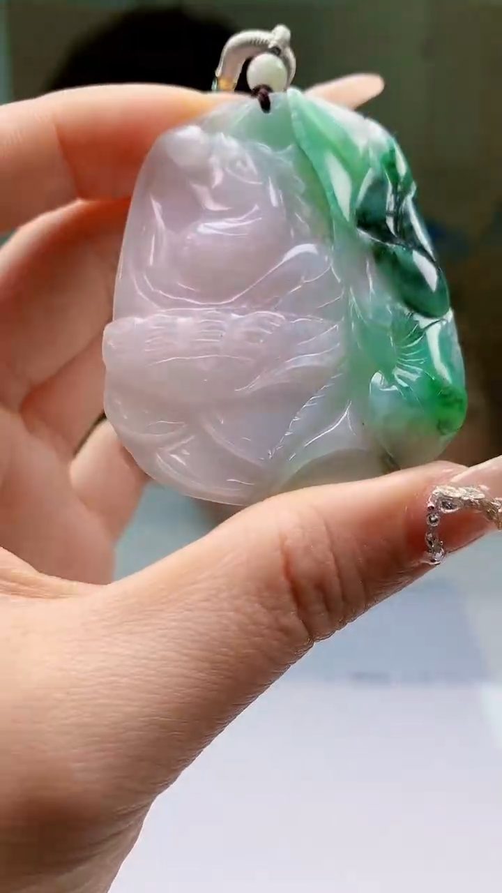 【闪购商品】定制翡翠未镶嵌4688ty-毛货挂件112