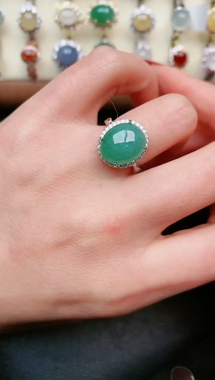 【闪购商品】翡翠戒指银S925镶嵌.....