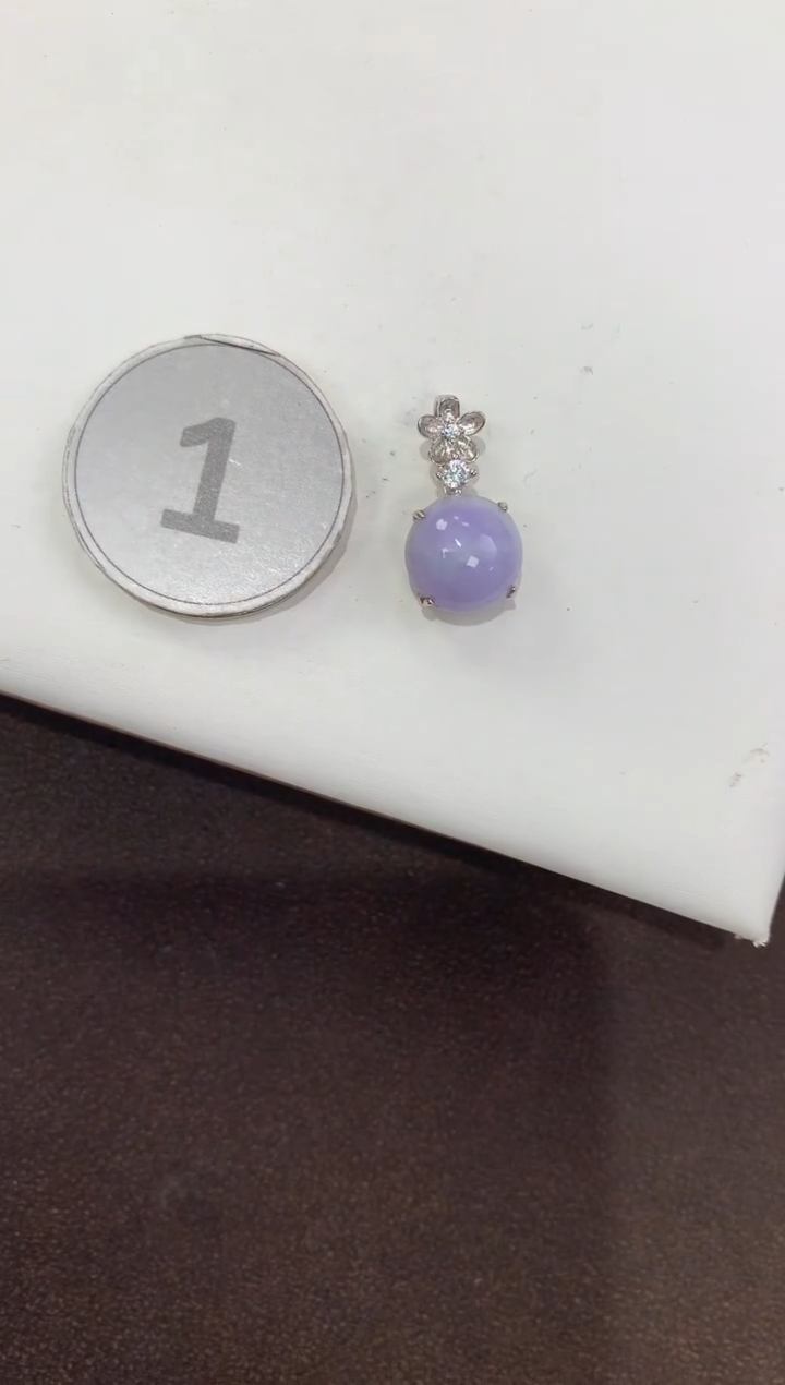 颈饰银S925镶嵌翡翠天然缅甸A货翡翠