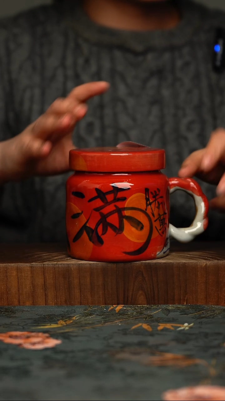 瓷片釉下彩手工手绘同款陶器