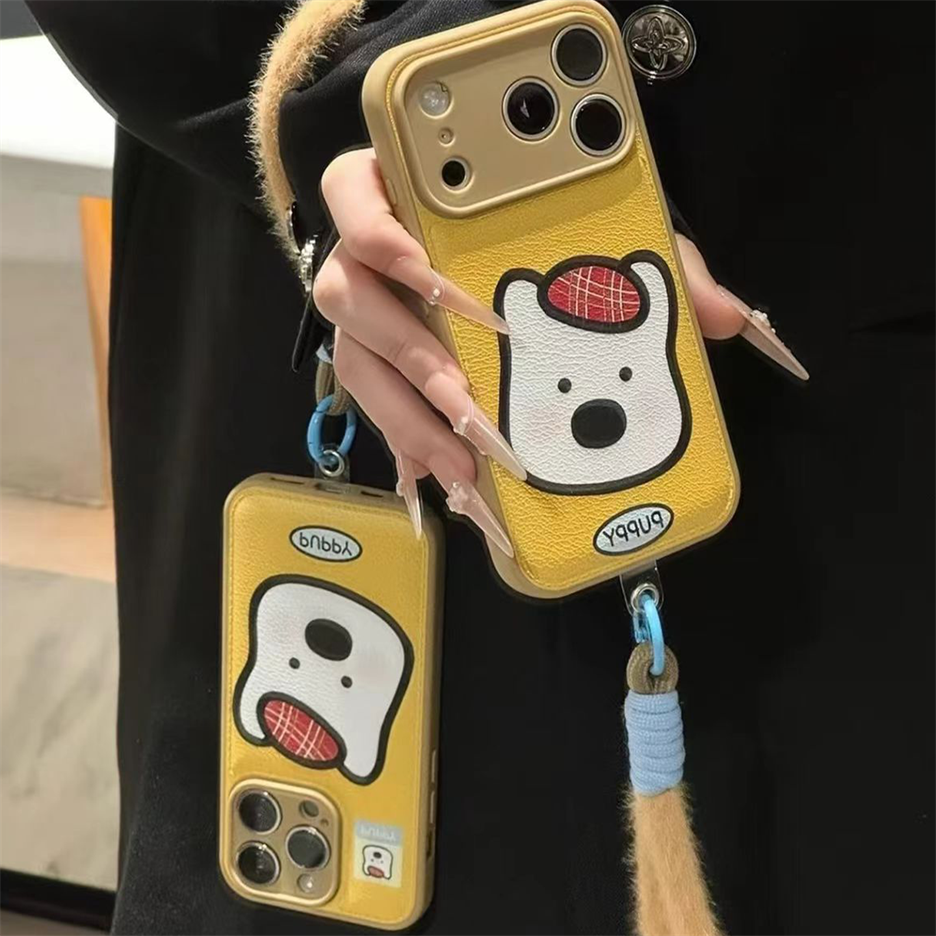 糖果气垫呆萌小狗适用苹果17air手机壳软iPhone165promax卡通1432
