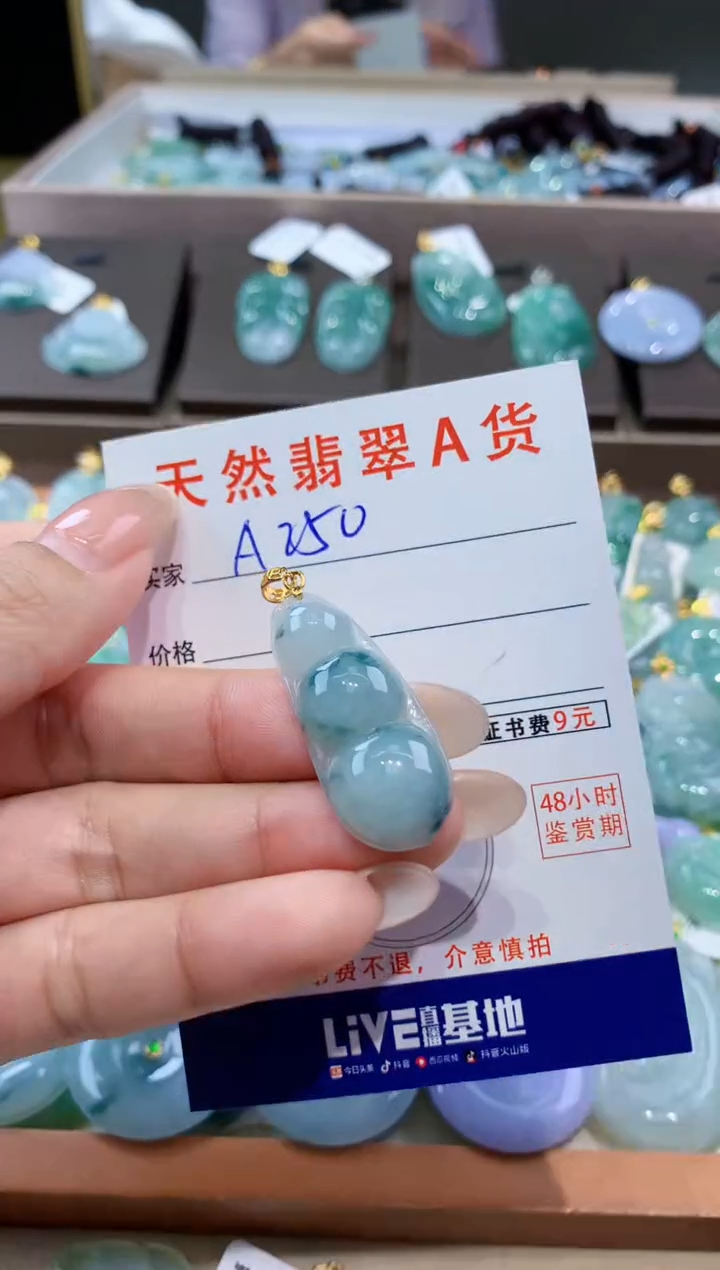 颈饰未镶嵌翡翠天然缅甸翡翠A货挂件 