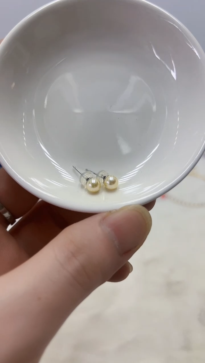 银S925镶嵌海水珍珠DA耳饰@@hf044