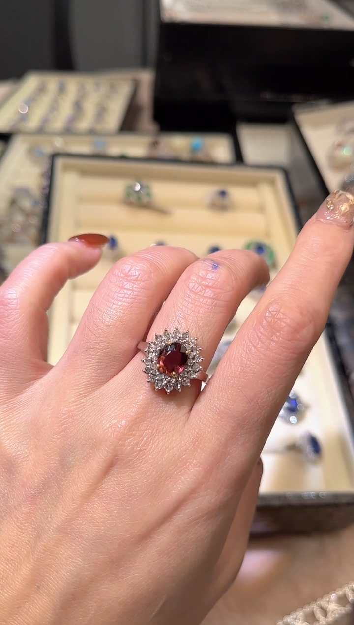 【闪购商品】定制碧玺戒指未镶嵌戒指