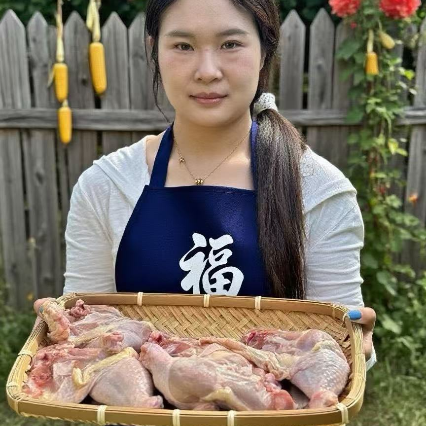 【买7斤送1斤】到手8斤两年老鸡腿超大鸡边腿顺丰包邮 包冰率不含冰