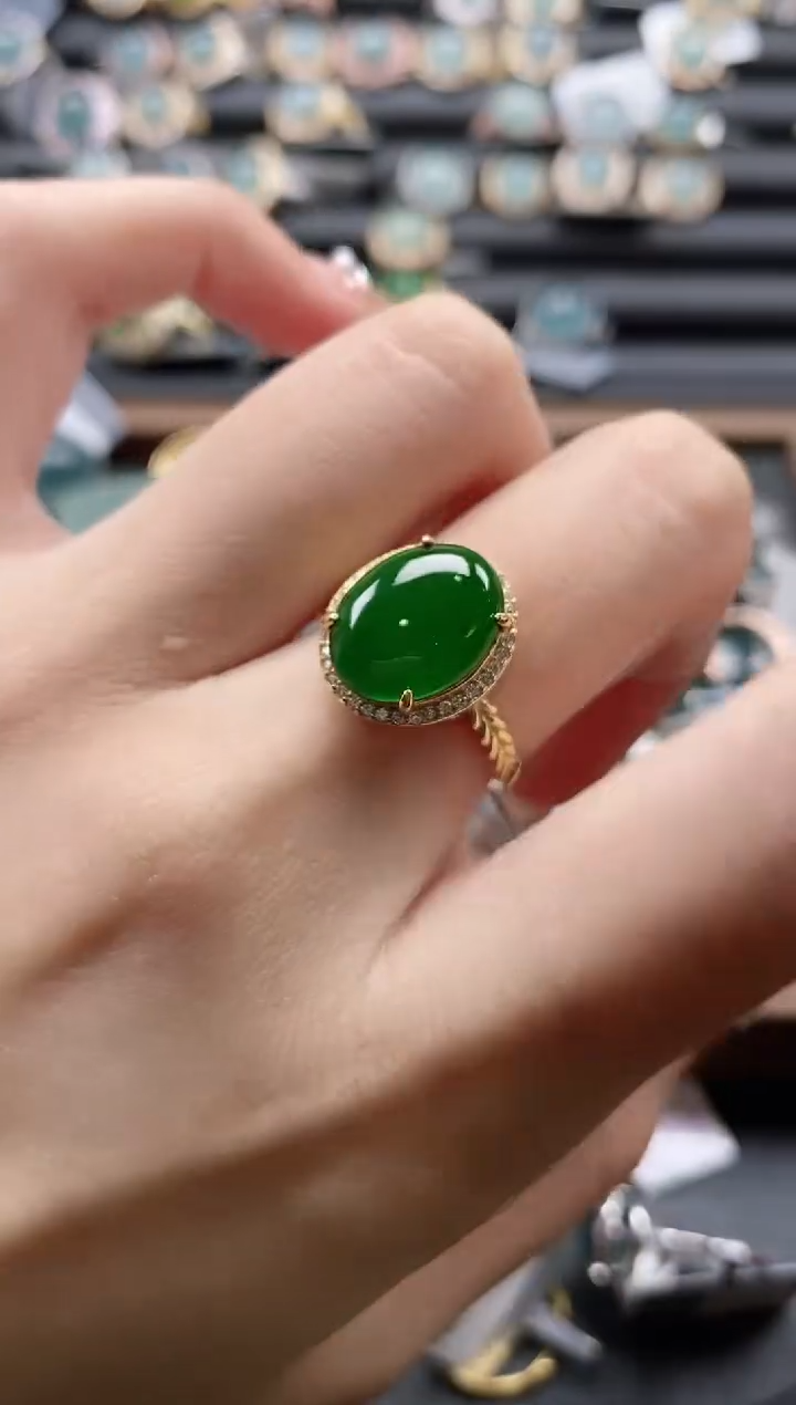 【闪购商品】翡翠戒指银S925镶嵌51151