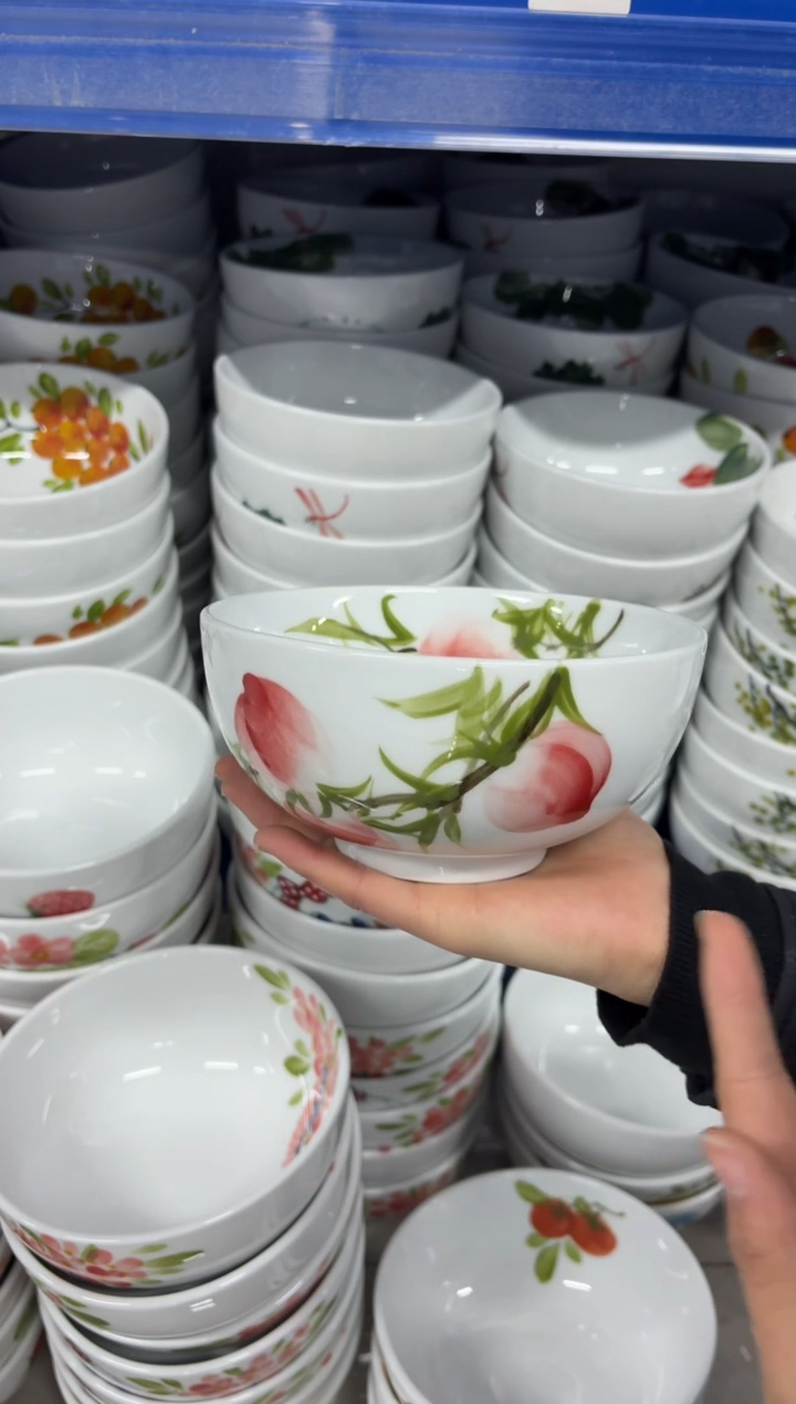 景德镇高温陶瓷食品级手绘釉中彩-小罗汉碗