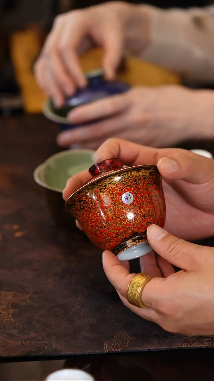 大漆盖碗混搭（随机发）