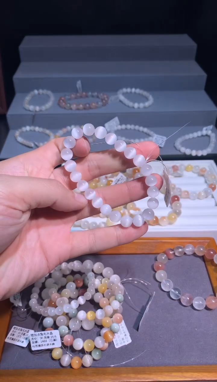 未镶嵌手串水晶8号链接 卡8咪+