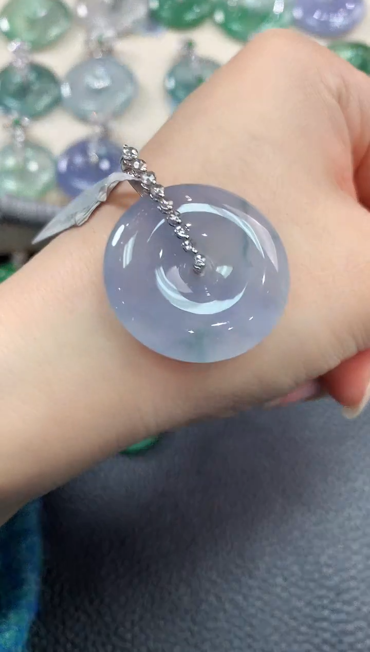 【闪购商品】翡翠颈饰18K金镶嵌C54  紫货有色差多样性一件发货