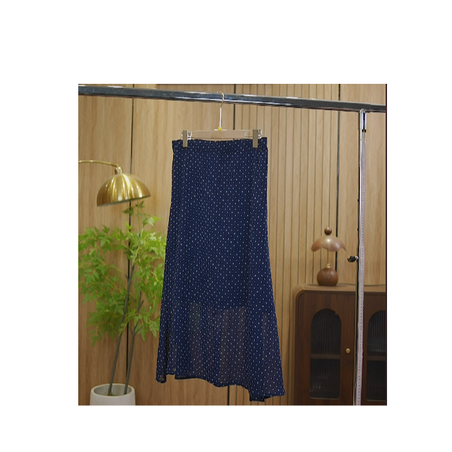 【深海来信】赫本风夏季经典显瘦百搭藏蓝半裙 A0004