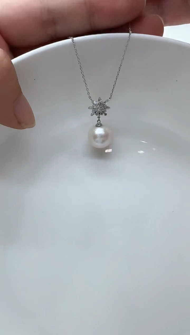 【闪购商品】淡水珍珠颈饰银S925镶嵌清货