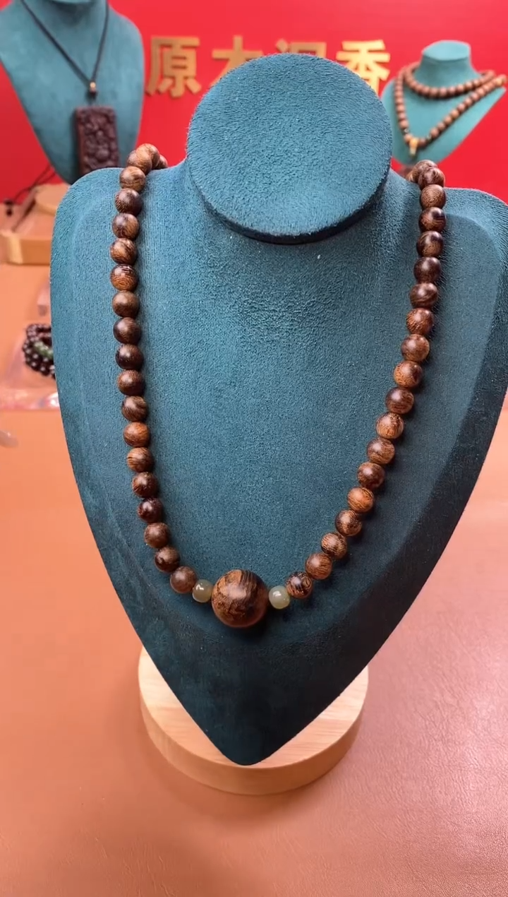 【闪购商品】沉香手串Y沉水越南芽庄白棋楠玉化瘤疤08三圈