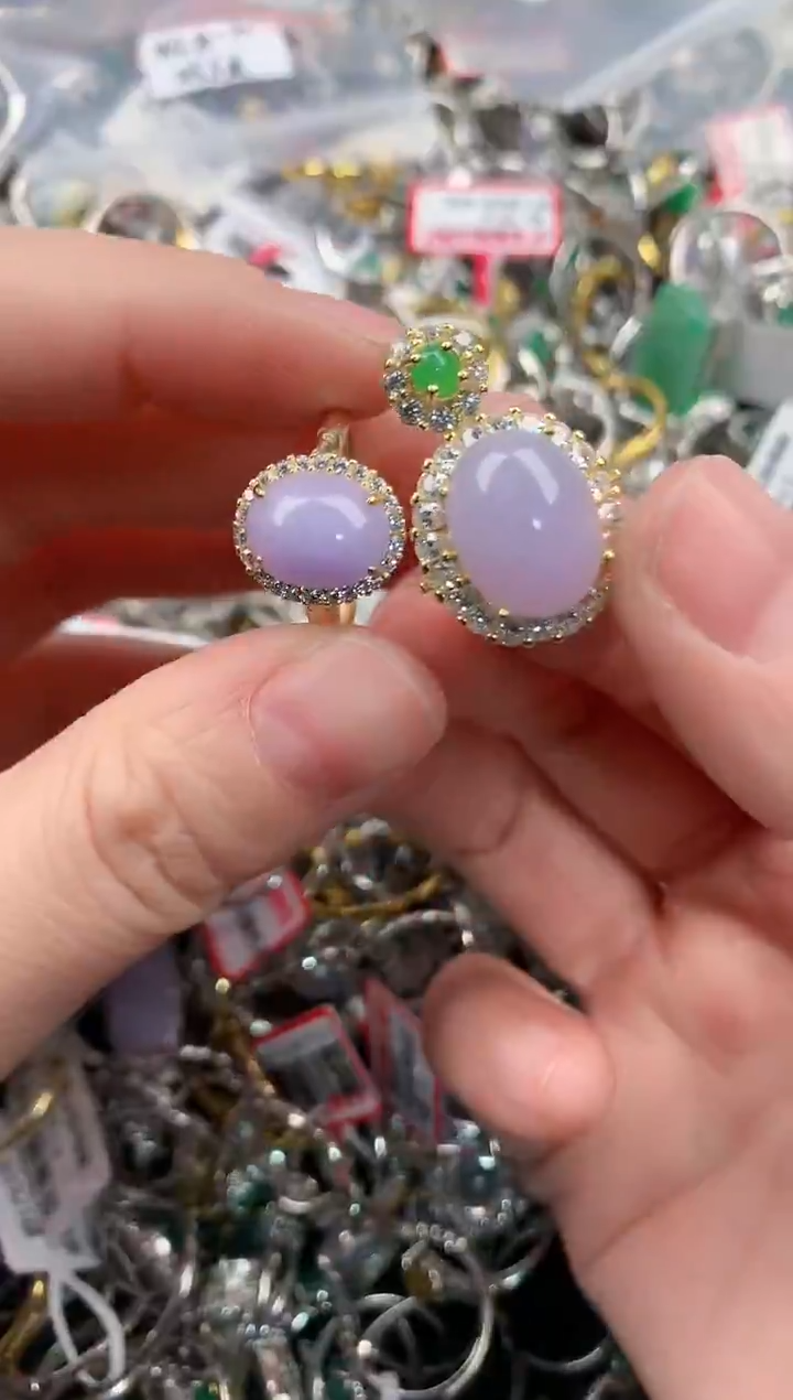 银S925镶嵌戒指翡翠999                2