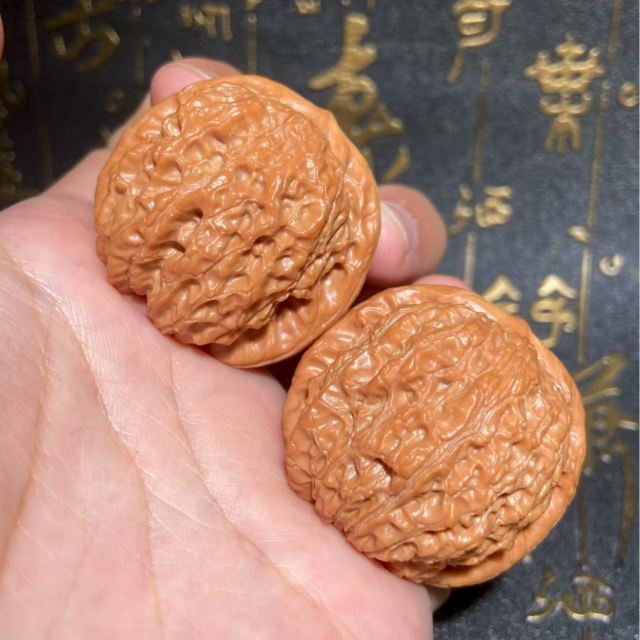 文玩核桃把件血麒麟边37肚39高34
