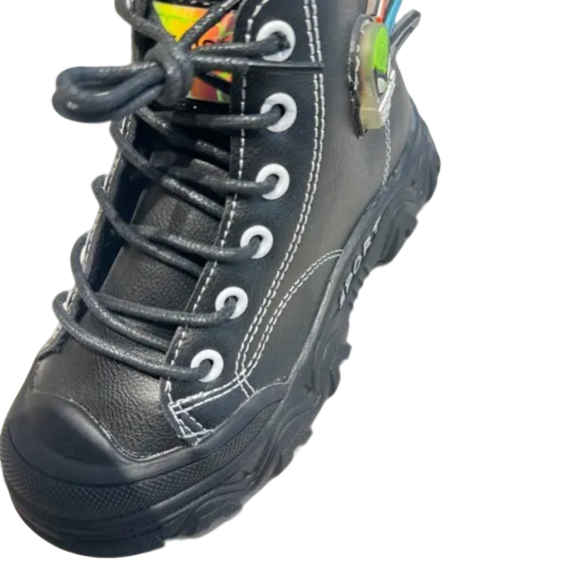 新款秋冬男女童英伦风时尚软底防水百搭潮流短皮靴