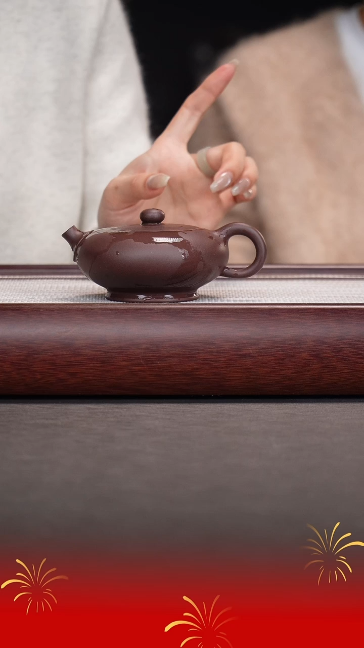 【闪购商品】紫砂茶壶薛锋/紫泥/渔趣/240cc