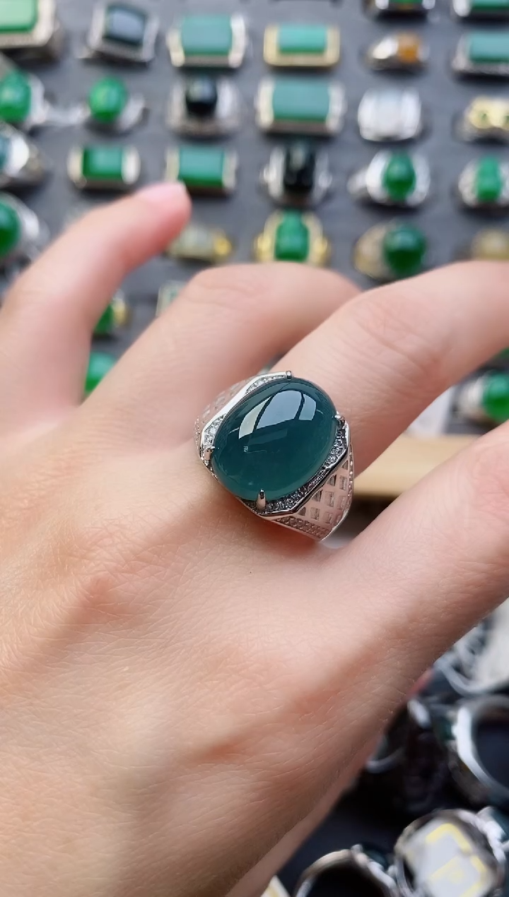 【闪购商品】翡翠戒指银S925镶嵌1111111111