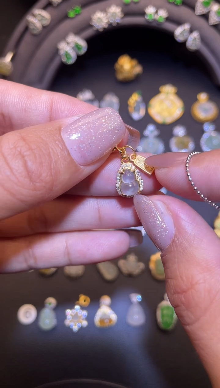 吊坠(不含链)银S925镶嵌翡翠1