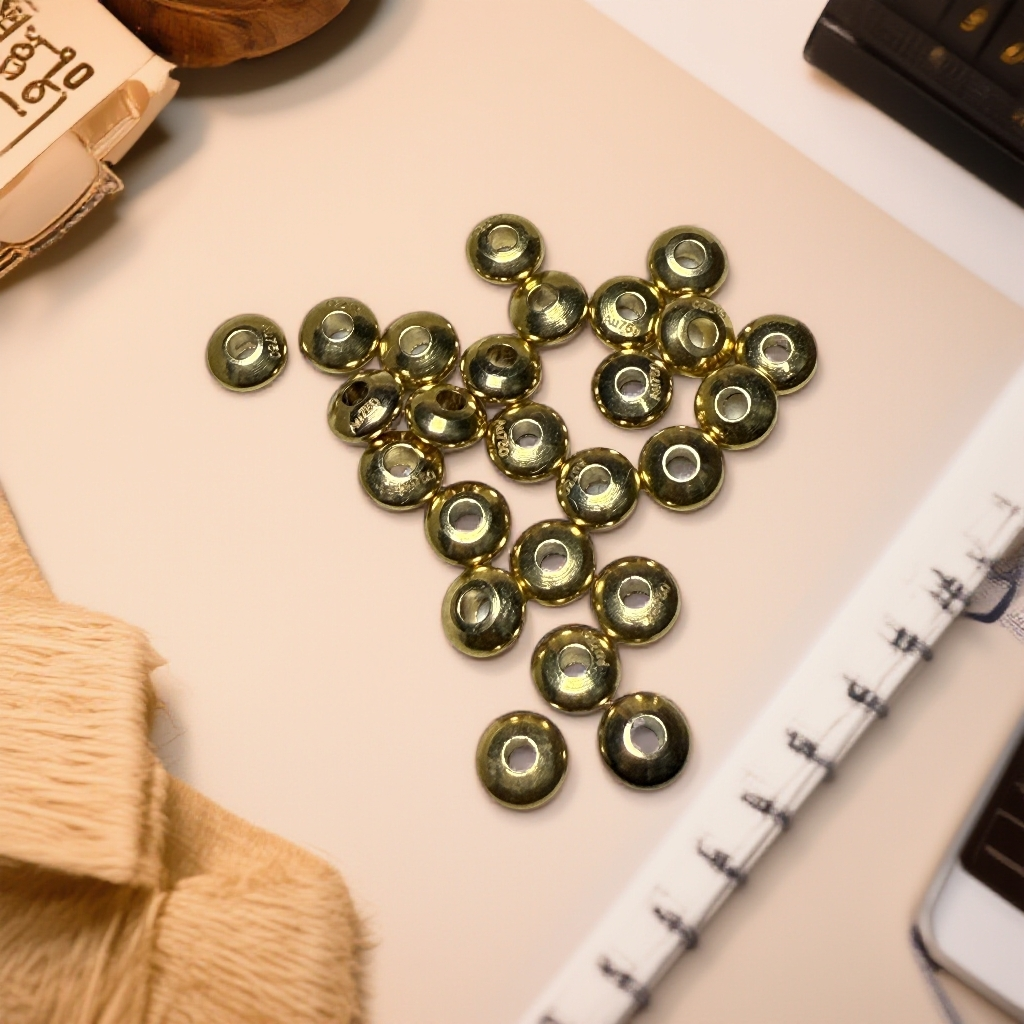 4mm 飞碟隔片珠单颗隔珠 18kdiy配珠