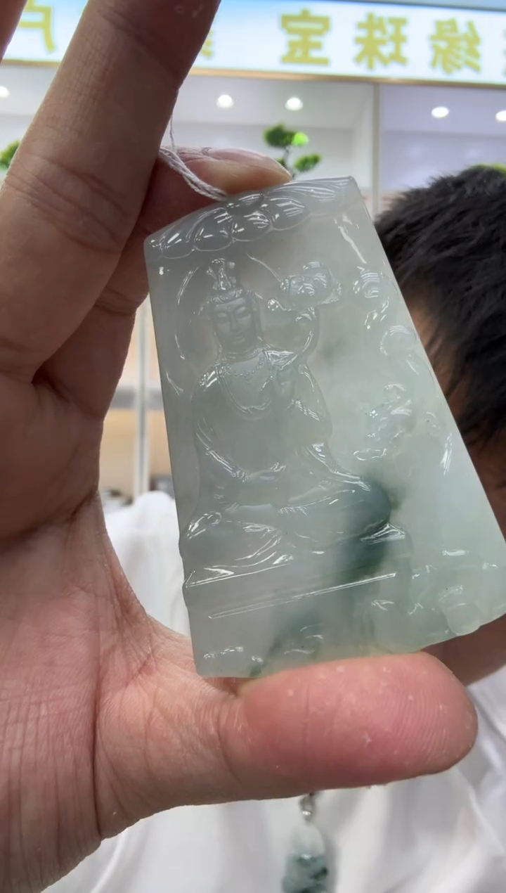 颈饰未镶嵌翡翠满*天然翡翠A货孤品一件 