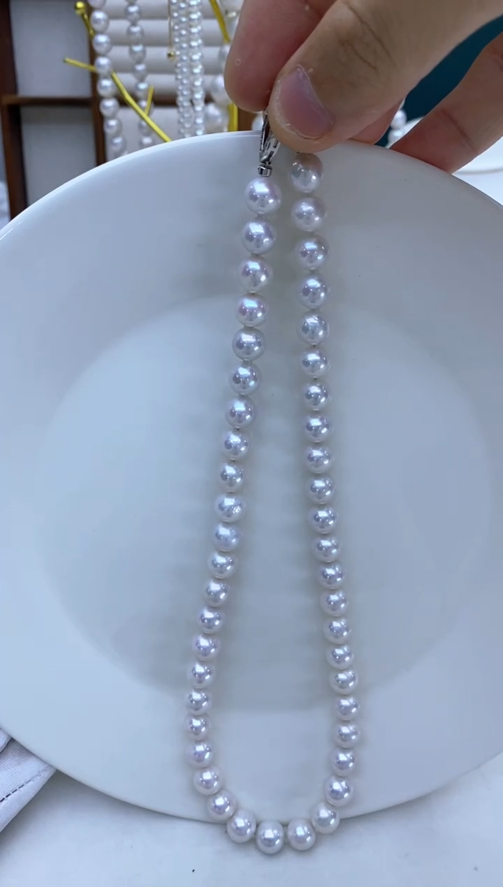 【闪购商品】淡水珍珠项链银S925镶嵌9