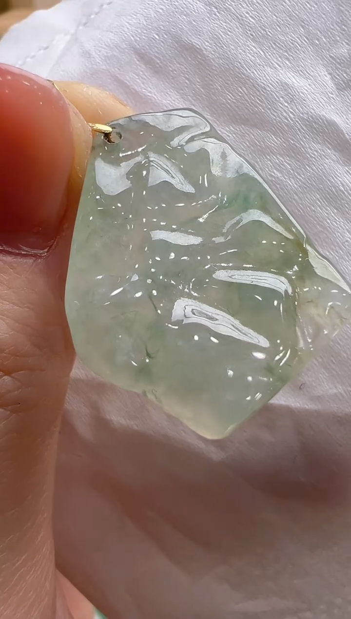 【闪购商品】翡翠吊坠(不含链)18K金镶嵌多样性发货拍一发一