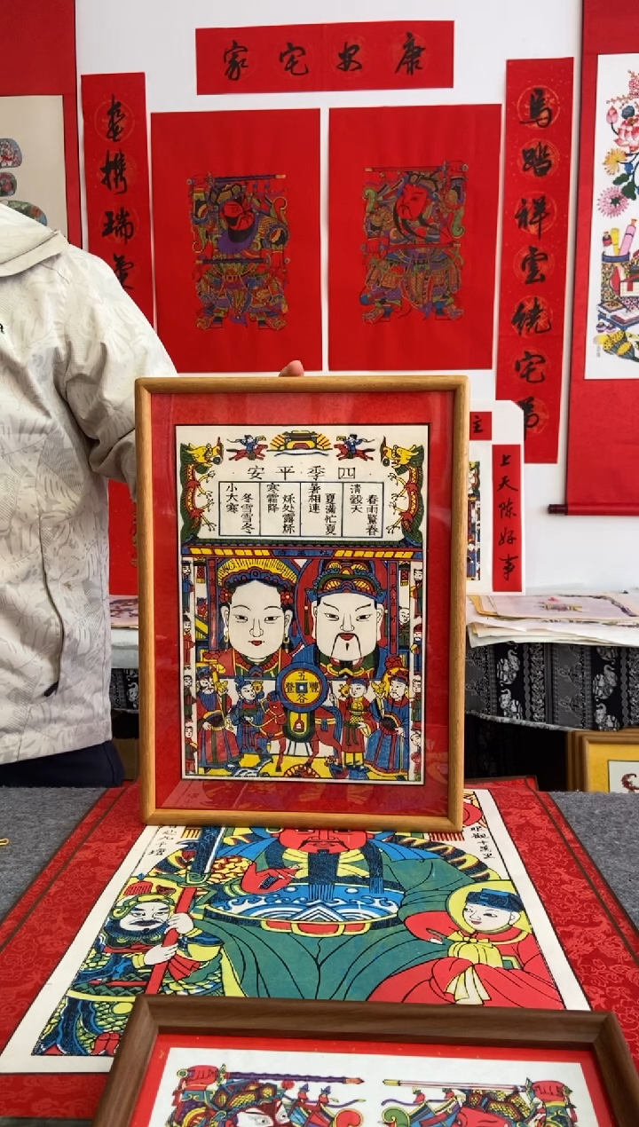实木框手工制作精品五谷丰登精裱