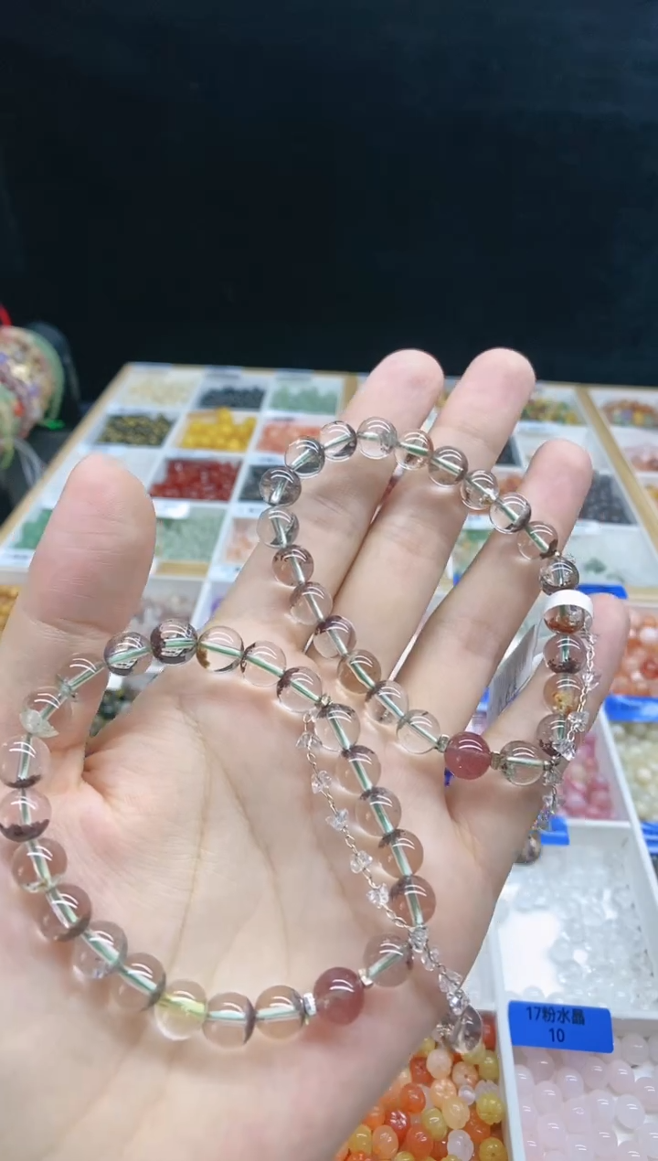 水晶手串未镶嵌四季幽灵手串多样性发一