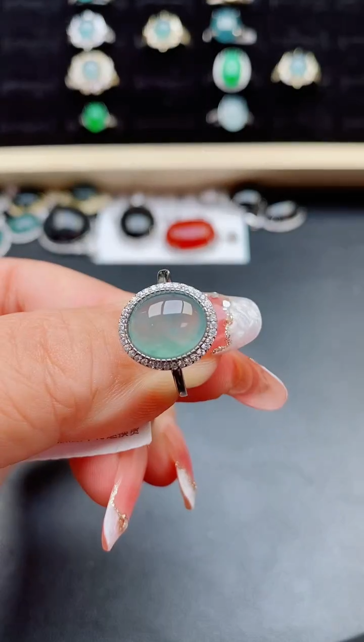 【闪购商品】翡翠戒指银S925镶嵌05800