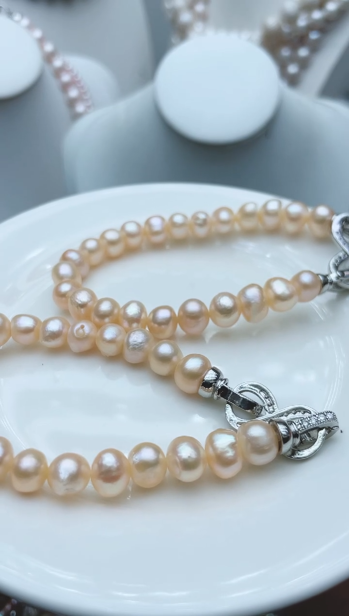 【闪购商品】淡水珍珠颈饰钛钢1