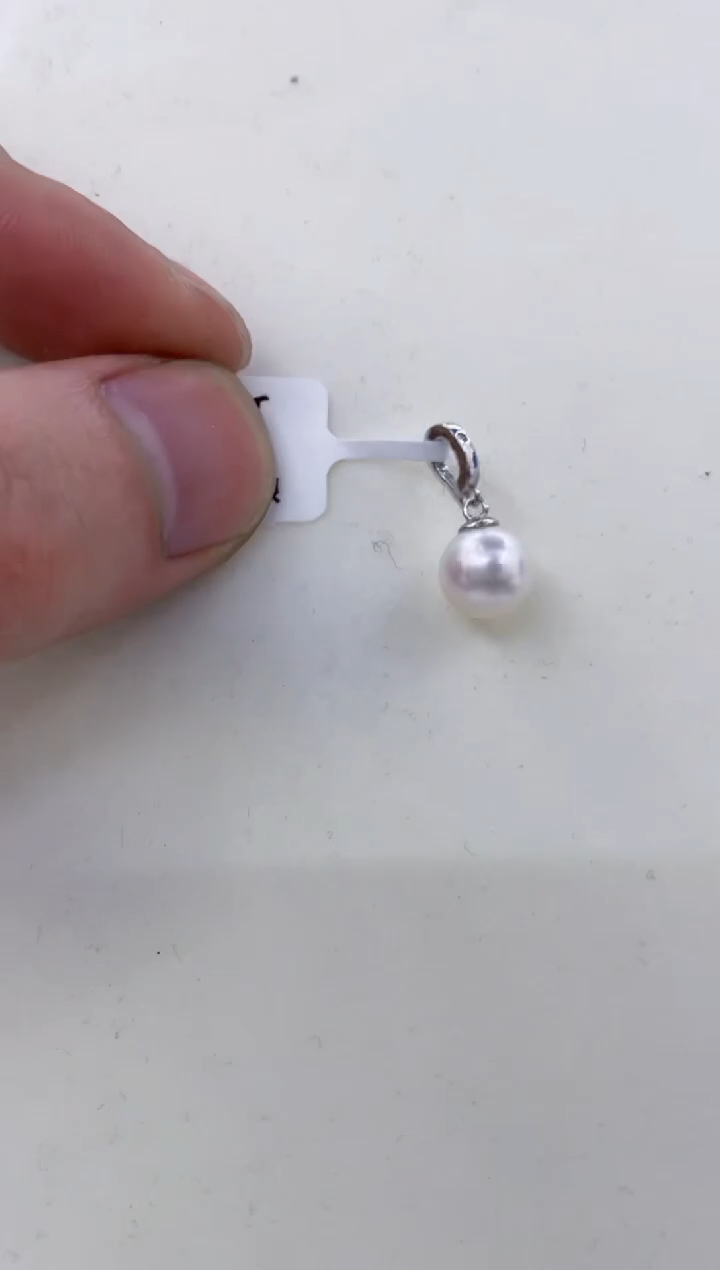 颈饰银S925镶嵌海水珍珠  