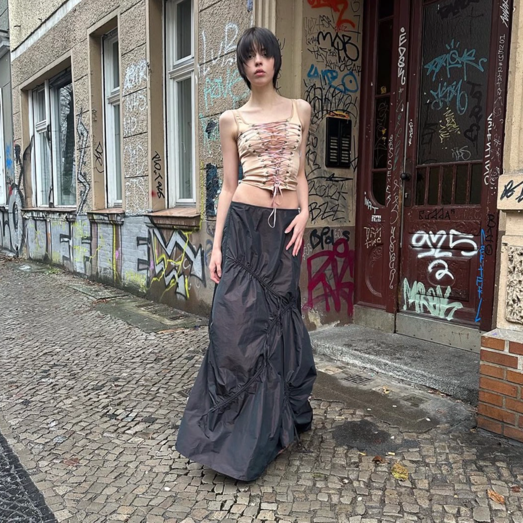 毫無新衣丨vintage复古风Y2k百搭吊带衬衫短裙