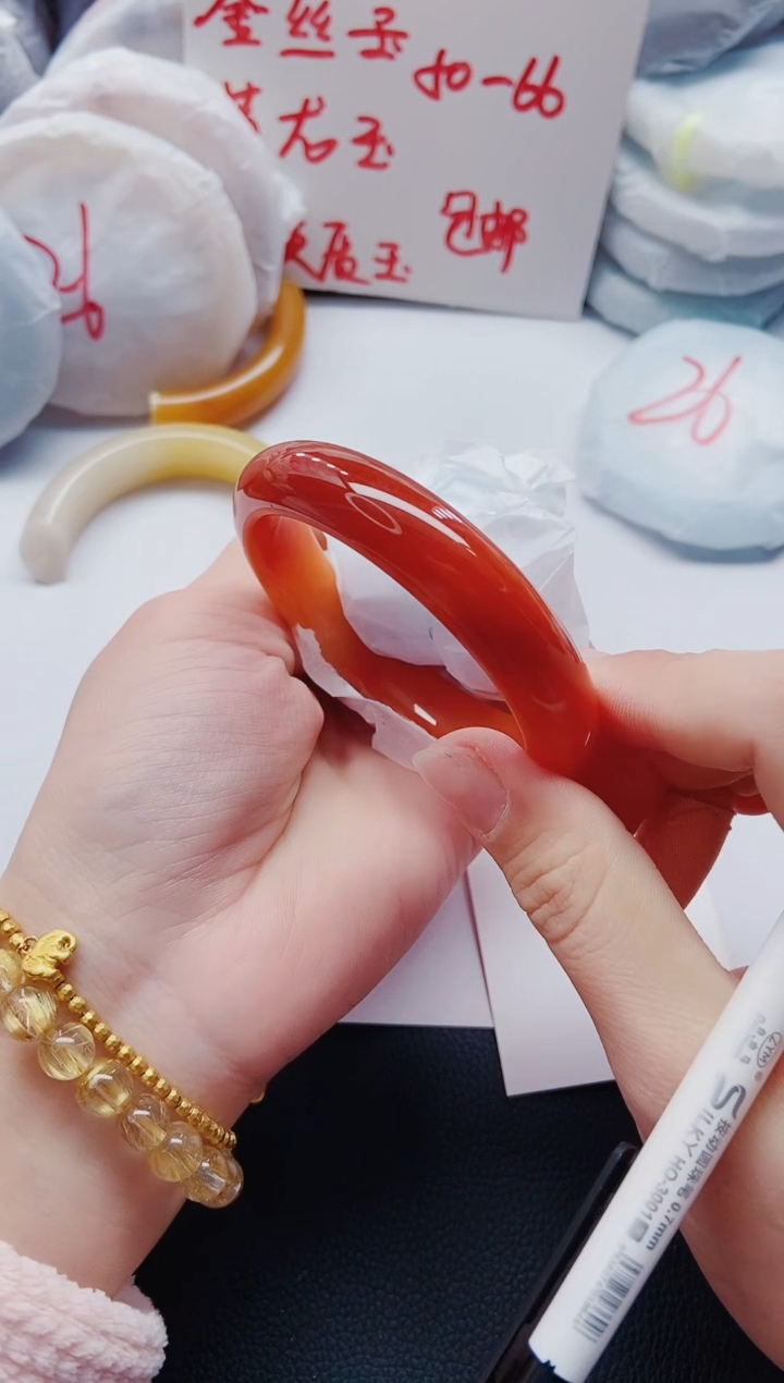 【闪购商品】石英质玉手镯未镶嵌K145-55-56