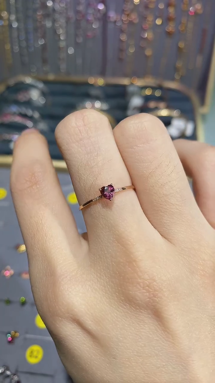 【闪购商品】碧玺戒指18K金镶嵌戒指