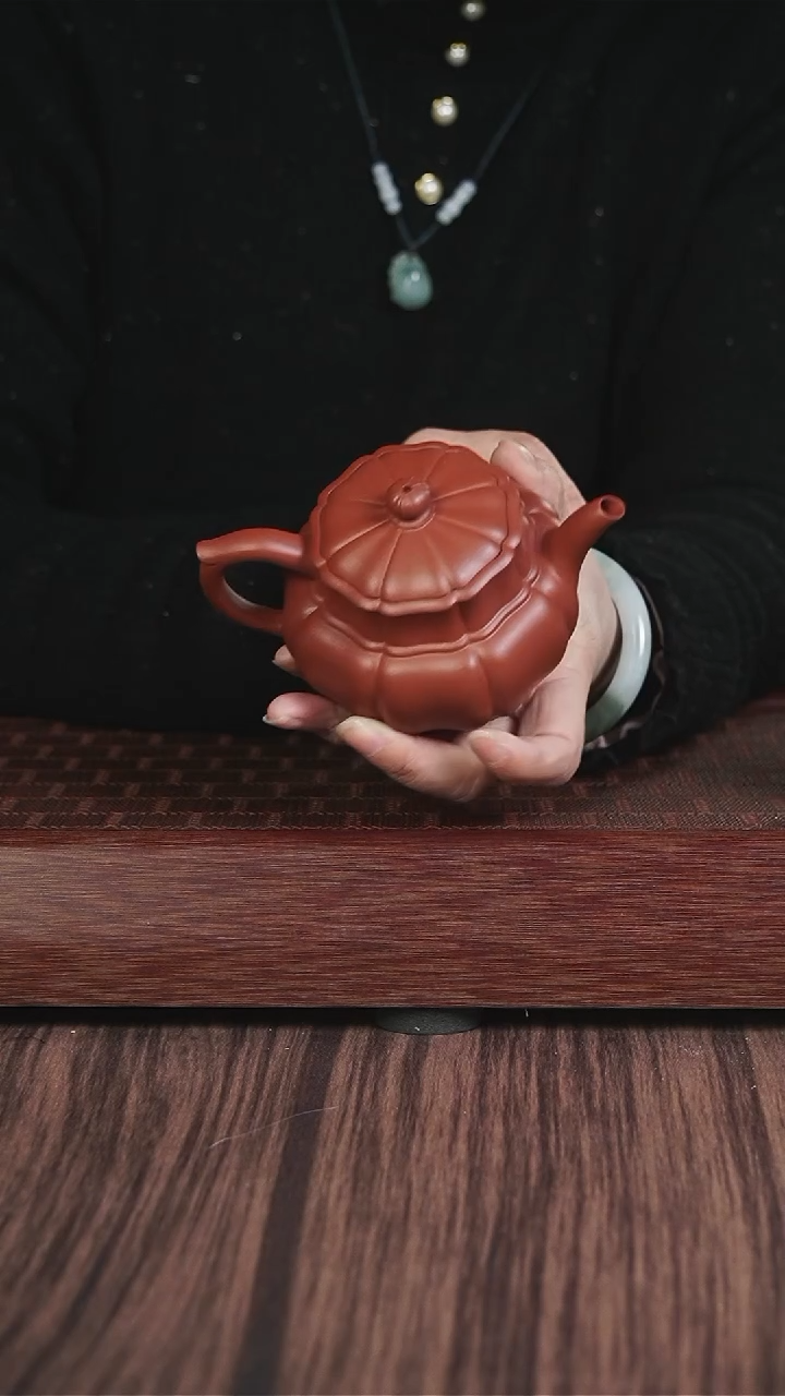 【闪购商品】紫砂茶壶筋纹  天青 不染