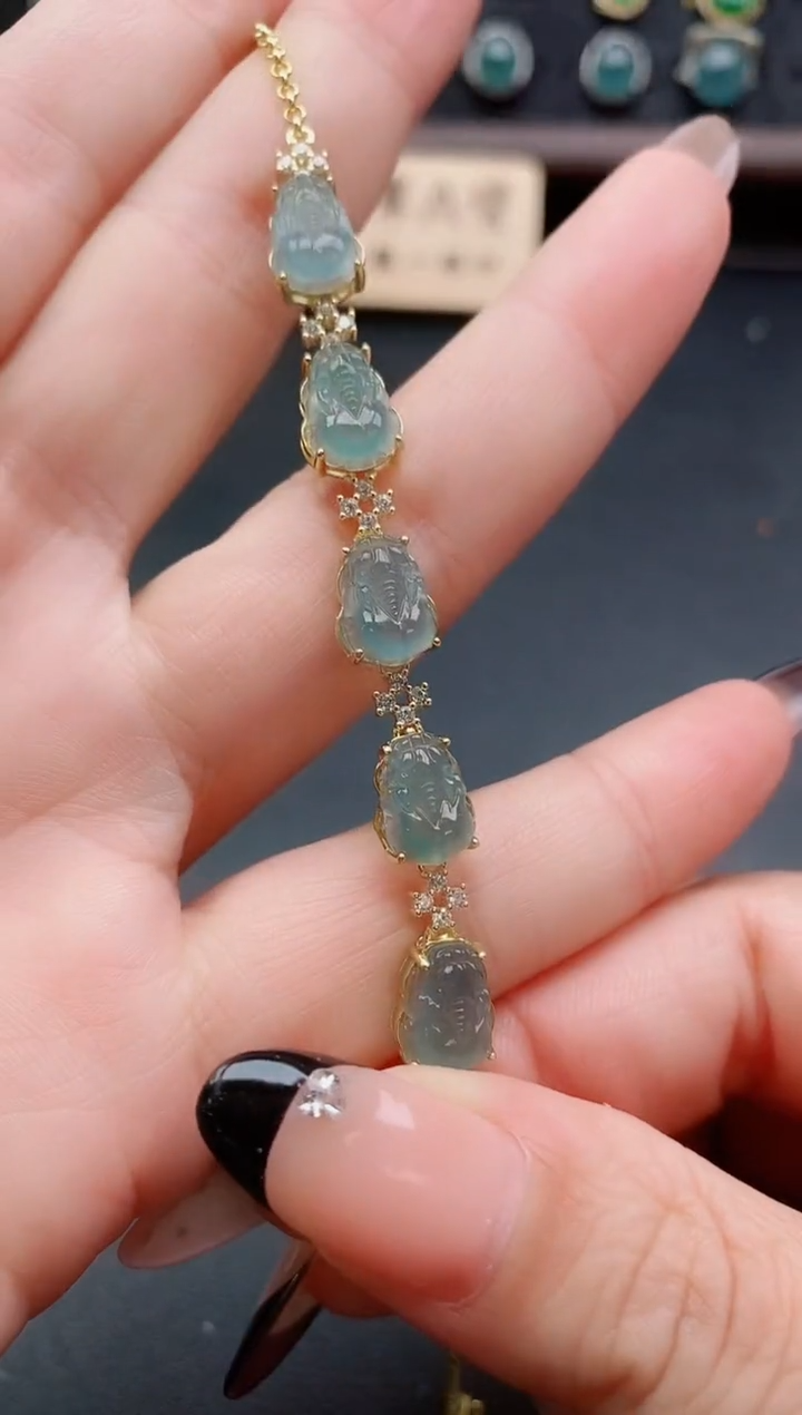 银S925镶嵌戒指翡翠1